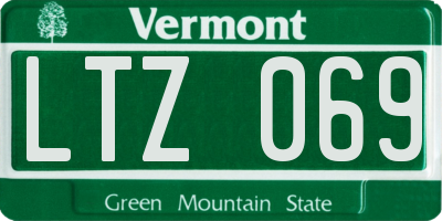 VT license plate LTZ069