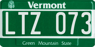 VT license plate LTZ073