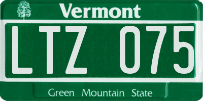 VT license plate LTZ075