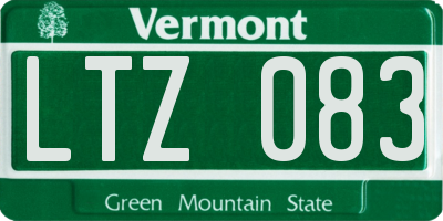 VT license plate LTZ083