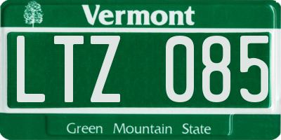 VT license plate LTZ085