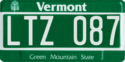 VT license plate LTZ087