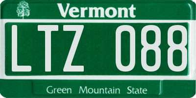 VT license plate LTZ088