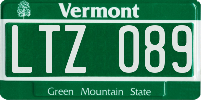 VT license plate LTZ089