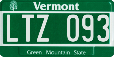 VT license plate LTZ093