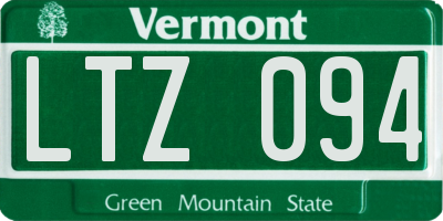 VT license plate LTZ094