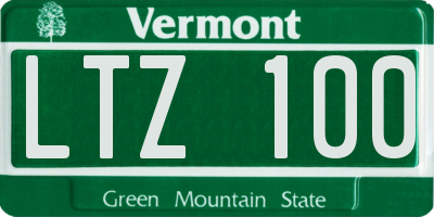 VT license plate LTZ100