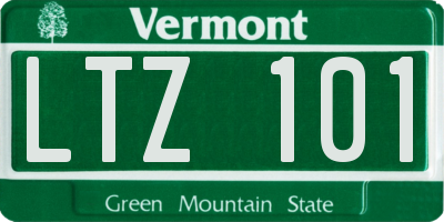 VT license plate LTZ101