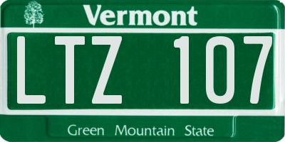VT license plate LTZ107