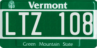 VT license plate LTZ108