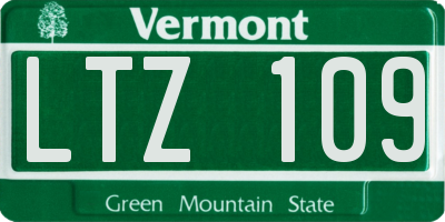 VT license plate LTZ109