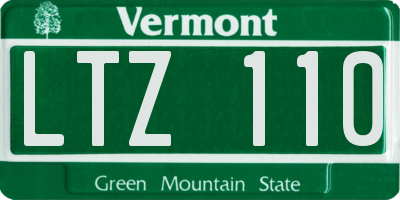 VT license plate LTZ110