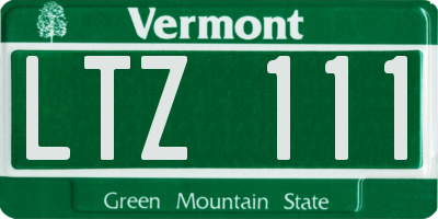 VT license plate LTZ111