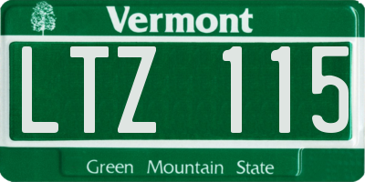 VT license plate LTZ115