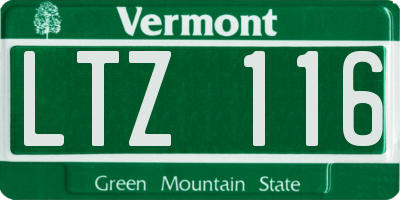 VT license plate LTZ116