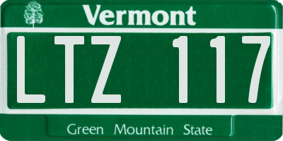 VT license plate LTZ117