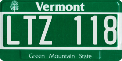 VT license plate LTZ118