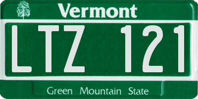 VT license plate LTZ121