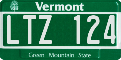 VT license plate LTZ124