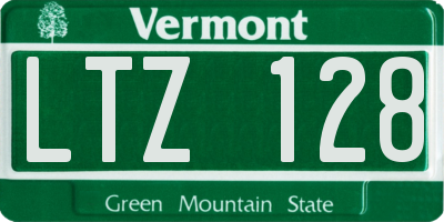 VT license plate LTZ128