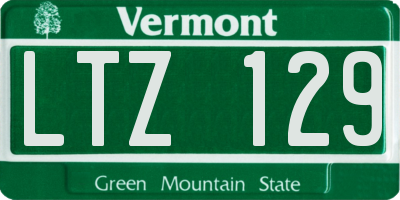 VT license plate LTZ129