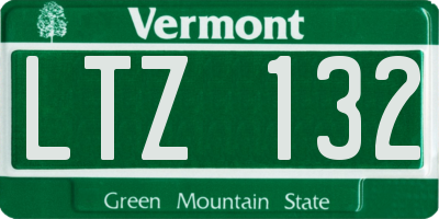 VT license plate LTZ132