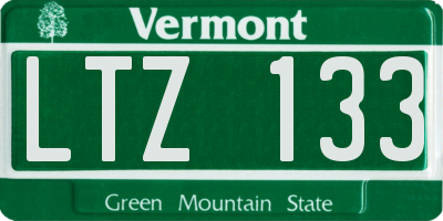 VT license plate LTZ133
