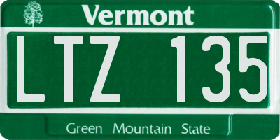VT license plate LTZ135