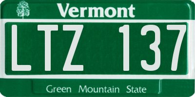 VT license plate LTZ137