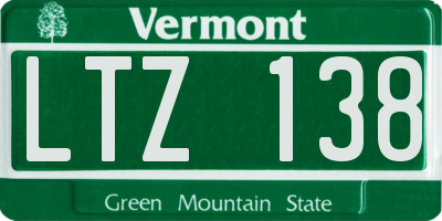 VT license plate LTZ138
