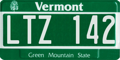 VT license plate LTZ142