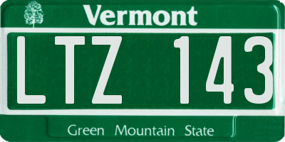 VT license plate LTZ143