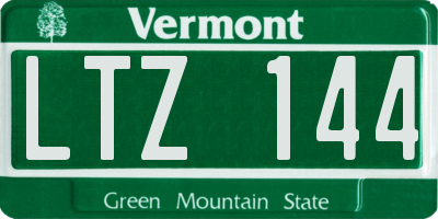 VT license plate LTZ144