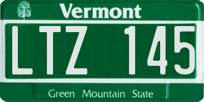 VT license plate LTZ145