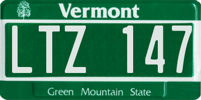 VT license plate LTZ147