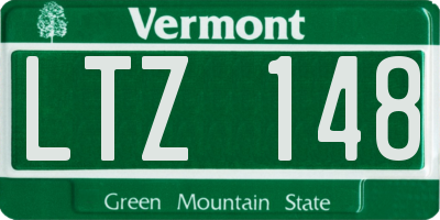 VT license plate LTZ148