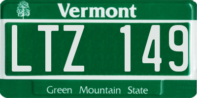 VT license plate LTZ149
