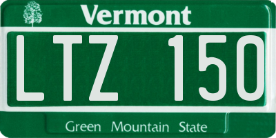 VT license plate LTZ150