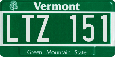 VT license plate LTZ151