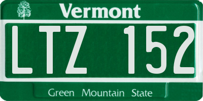 VT license plate LTZ152