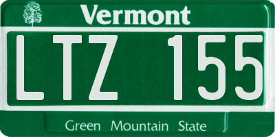 VT license plate LTZ155