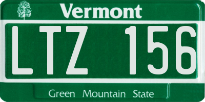 VT license plate LTZ156