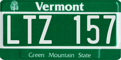 VT license plate LTZ157
