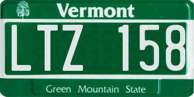 VT license plate LTZ158