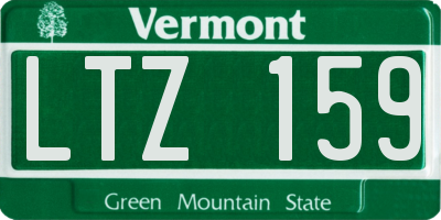 VT license plate LTZ159