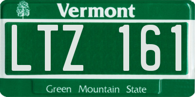 VT license plate LTZ161