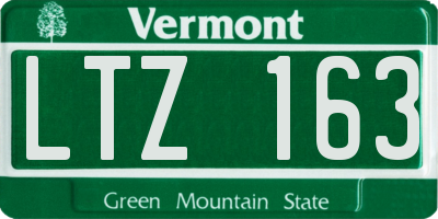 VT license plate LTZ163
