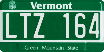 VT license plate LTZ164
