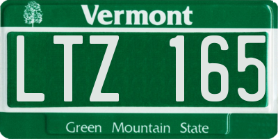 VT license plate LTZ165