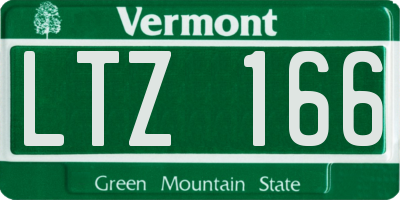 VT license plate LTZ166